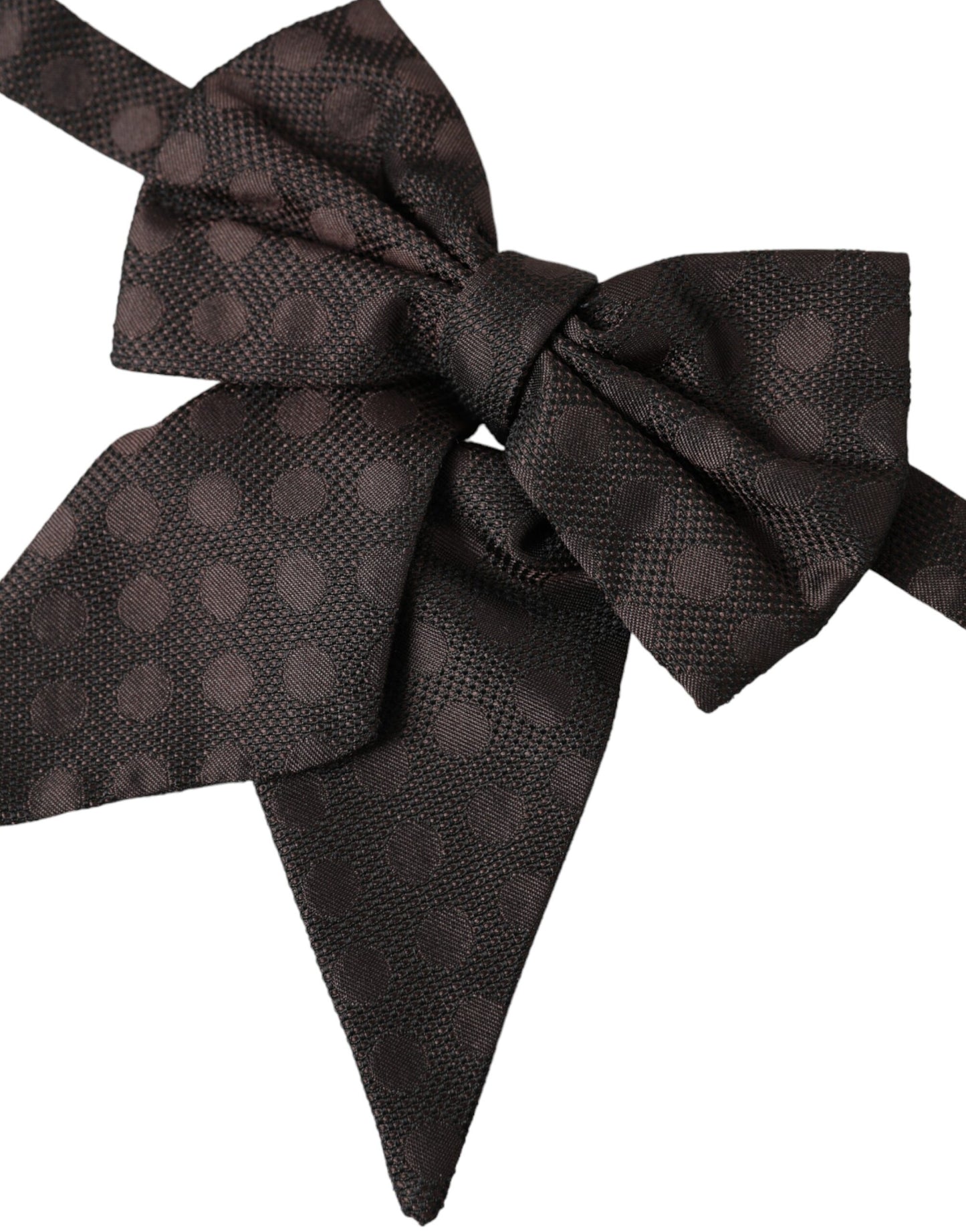 Dolce & Gabbana Brown Ribbon Silk Adjustable Neck Men Bow Tie