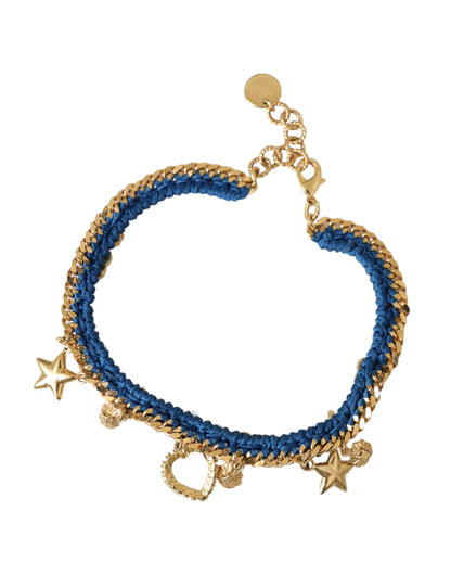 Gold Tone Brass Chain Iam The Star Bracelet