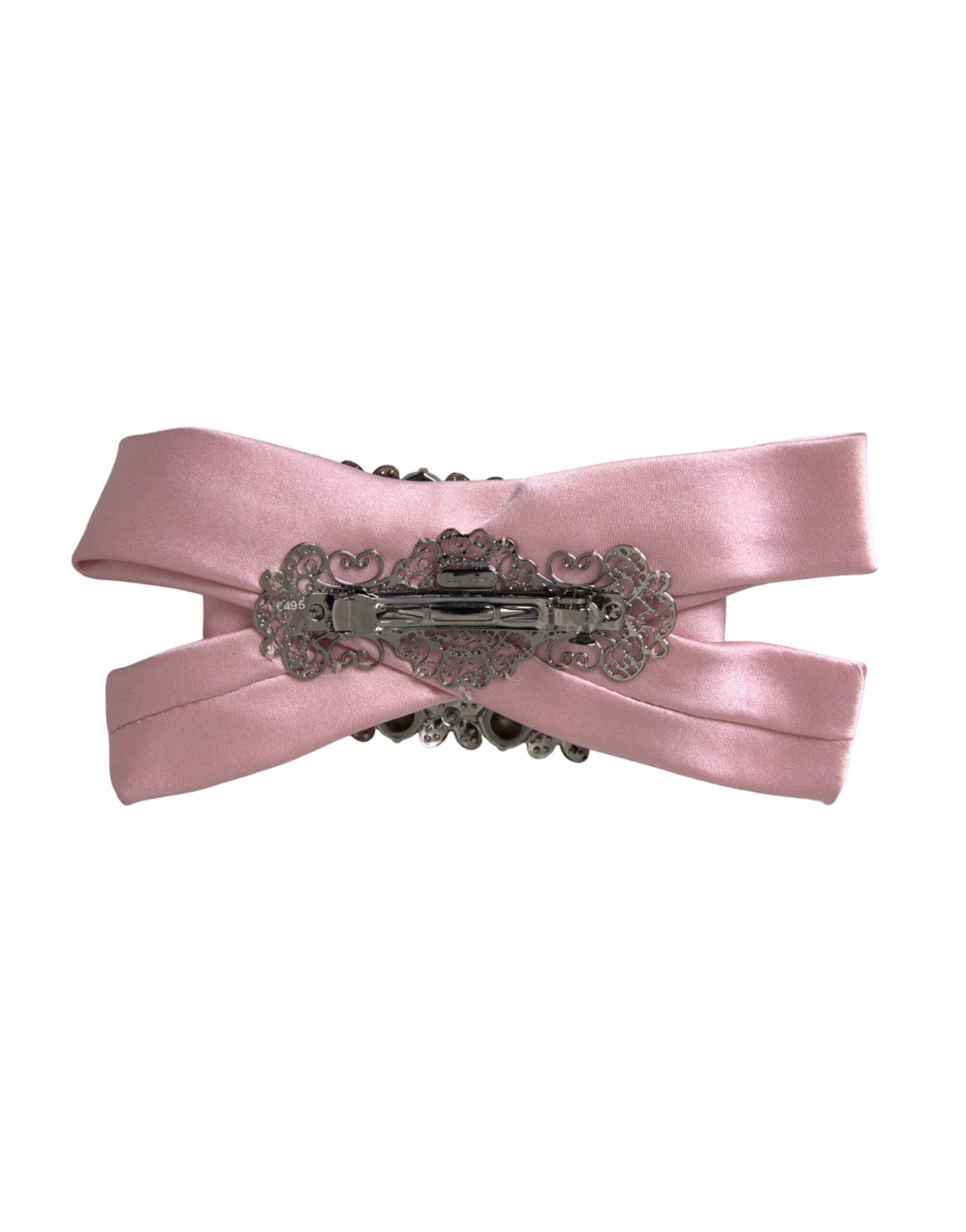 Pink Satin Crystal Jewelry Brooch Hair Pin