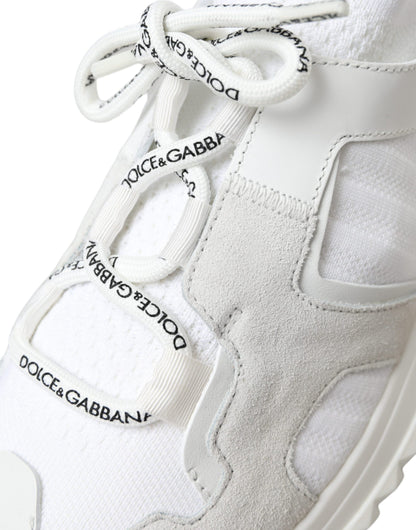 Dolce & Gabbana White Mesh Sorrento Trekking Sneakers Men Shoes