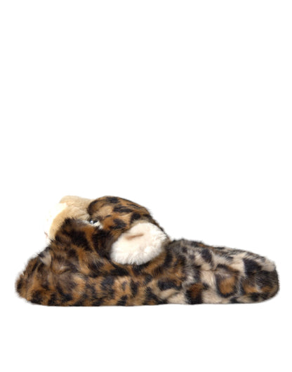 Brown Tiger Slippers Flats Sandals Shoes