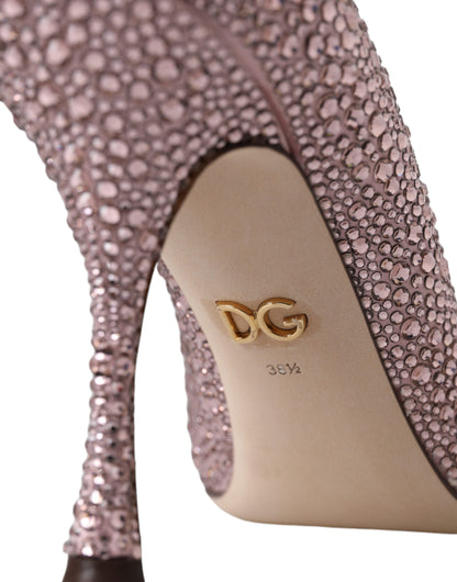 Pink Strass Crystal Heels Pumps Shoes