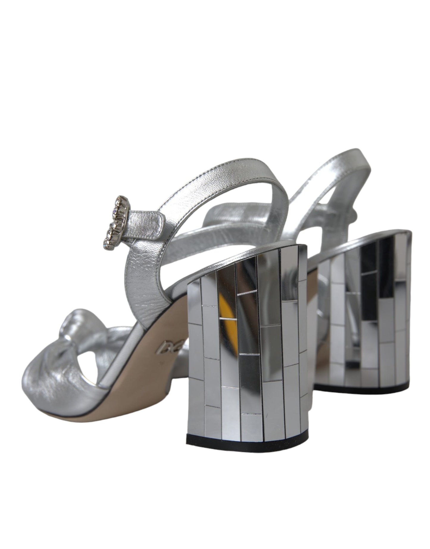 Silver Crystal Ankle Strap Keira Sandal Shoes