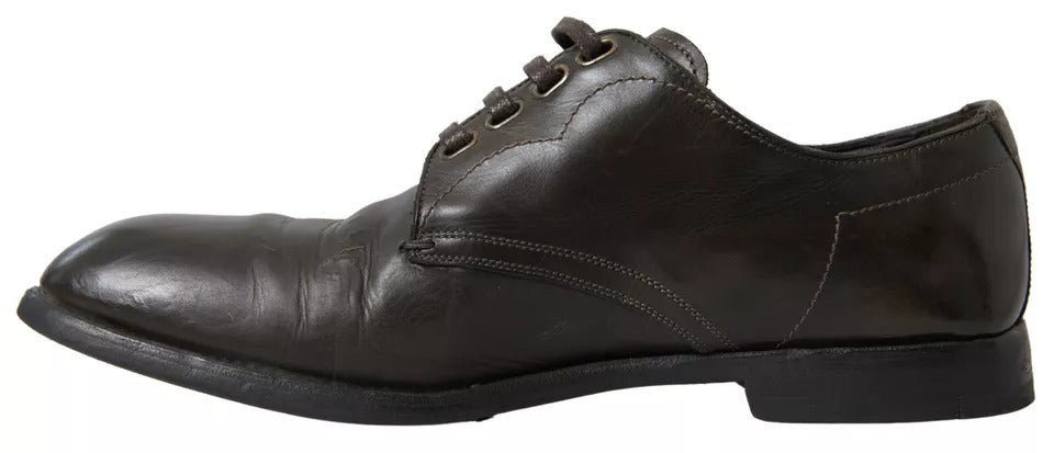 Dolce & Gabbana Green Leather Mens Formal Dress Shoes