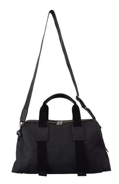 Dolce & Gabbana Black Gray Holdall Tote Men Hand Shoulder Bag