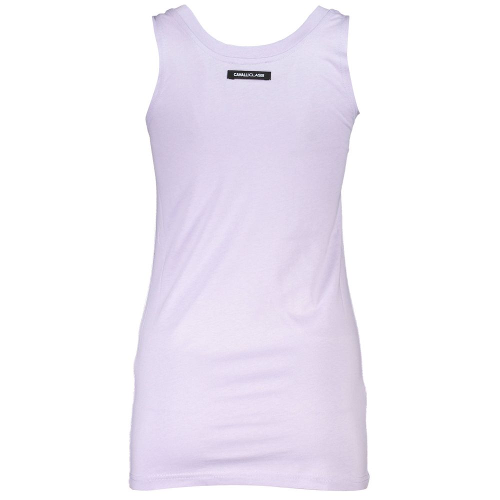 Elegant Purple Round Neckline Tank Top