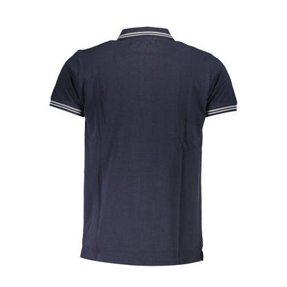 Cavalli Class Blue Cotton Polo Shirt