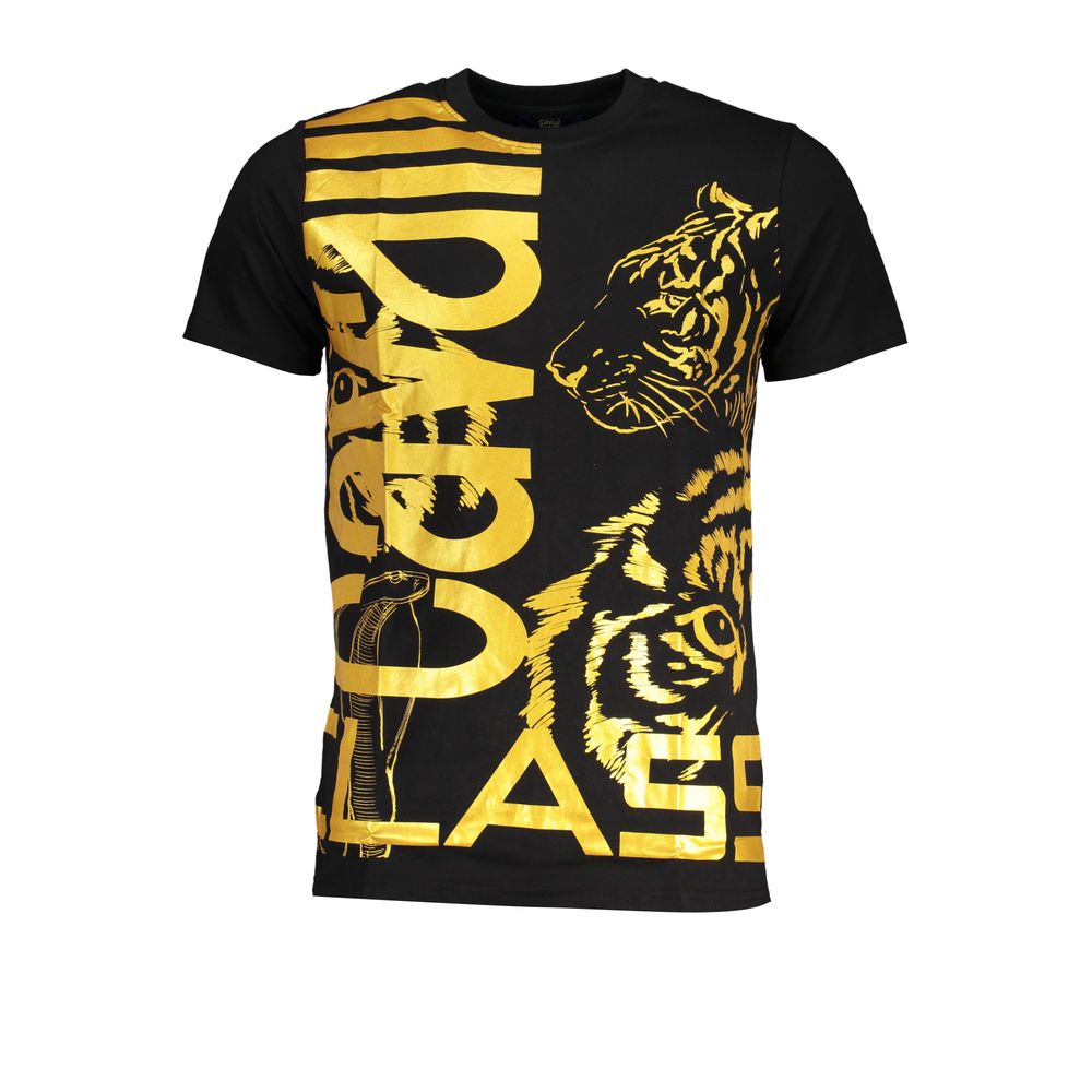 Cavalli Class Black Cotton T-Shirt