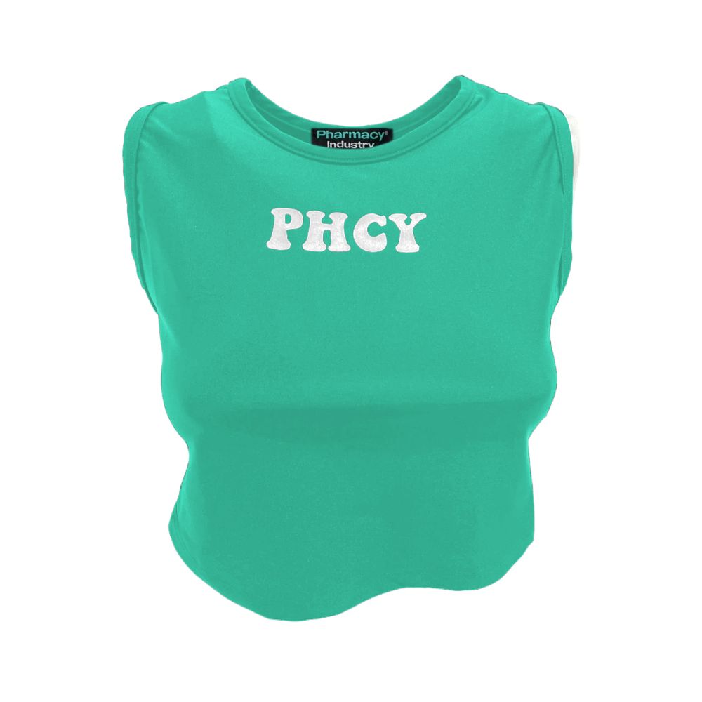 Top e T-shirt in poliammide verde