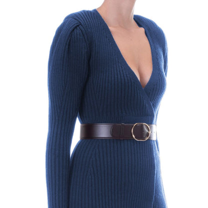 Elisabetta Franchi Blue Wool Women Dress