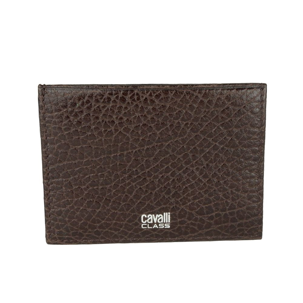 Cavalli Class Chic Calfskin Leather Card Holder