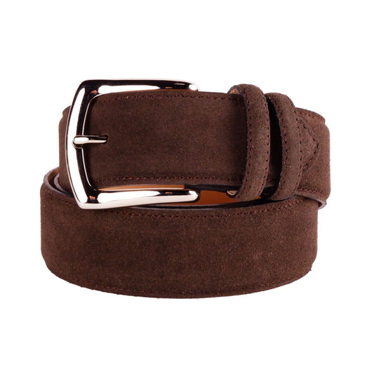 Made in Italy Elegance Refined Italian Suede Calfskin Belt