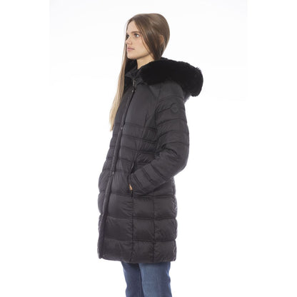 Schicke schwarze Daunenjacke aus Polyester