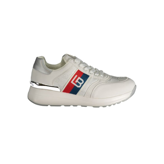 White Polyester Sneaker