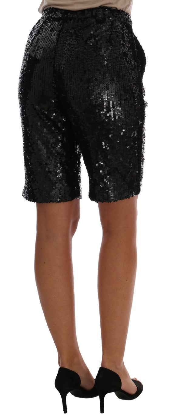 Schwarze modische Shorts mit Pailletten