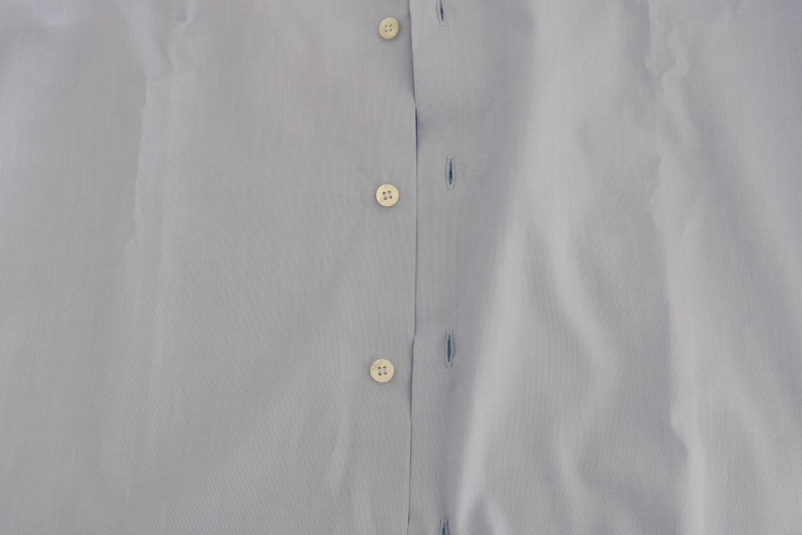 Camicia elegante slim fit in cotone azzurro