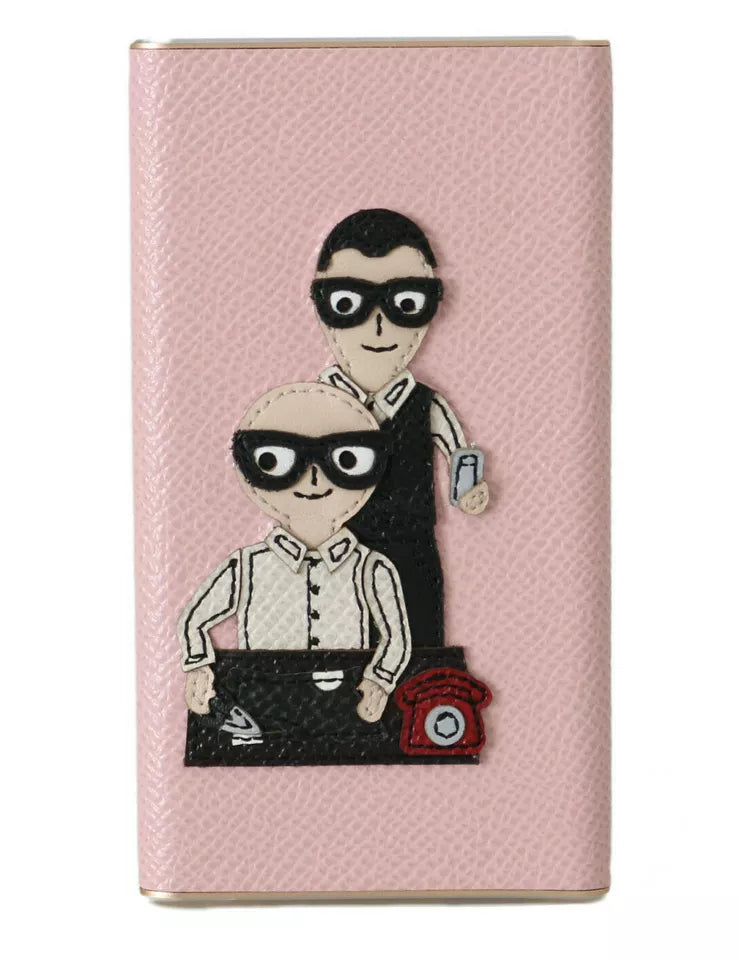 Ladegerät USB Rosa Leder #DGFAMILY Power Bank