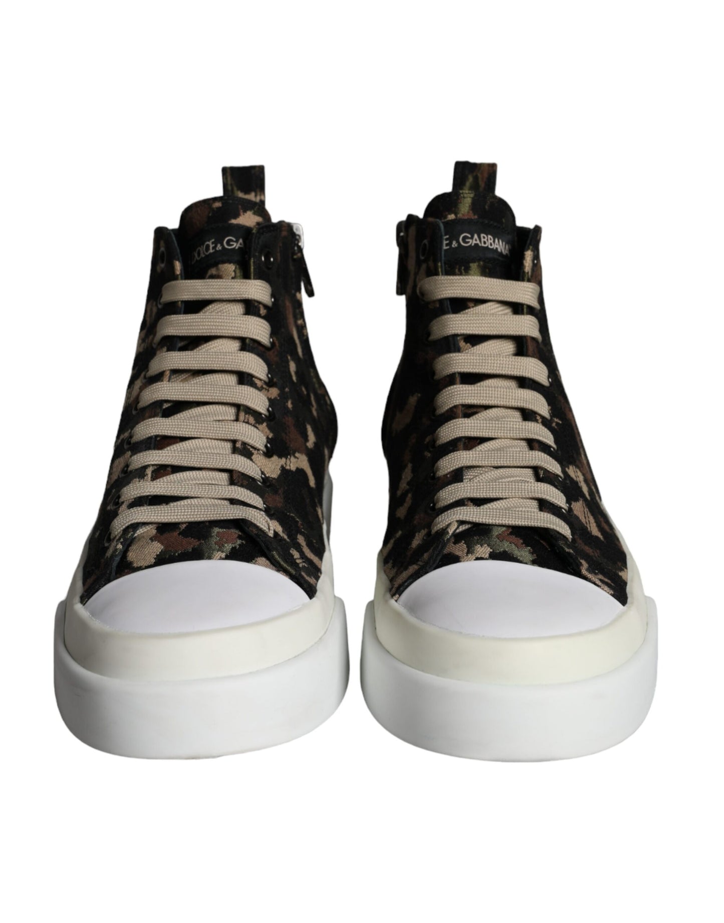 Dolce & Gabbana Multicolor Camouflage High Top Sneaker Shoes