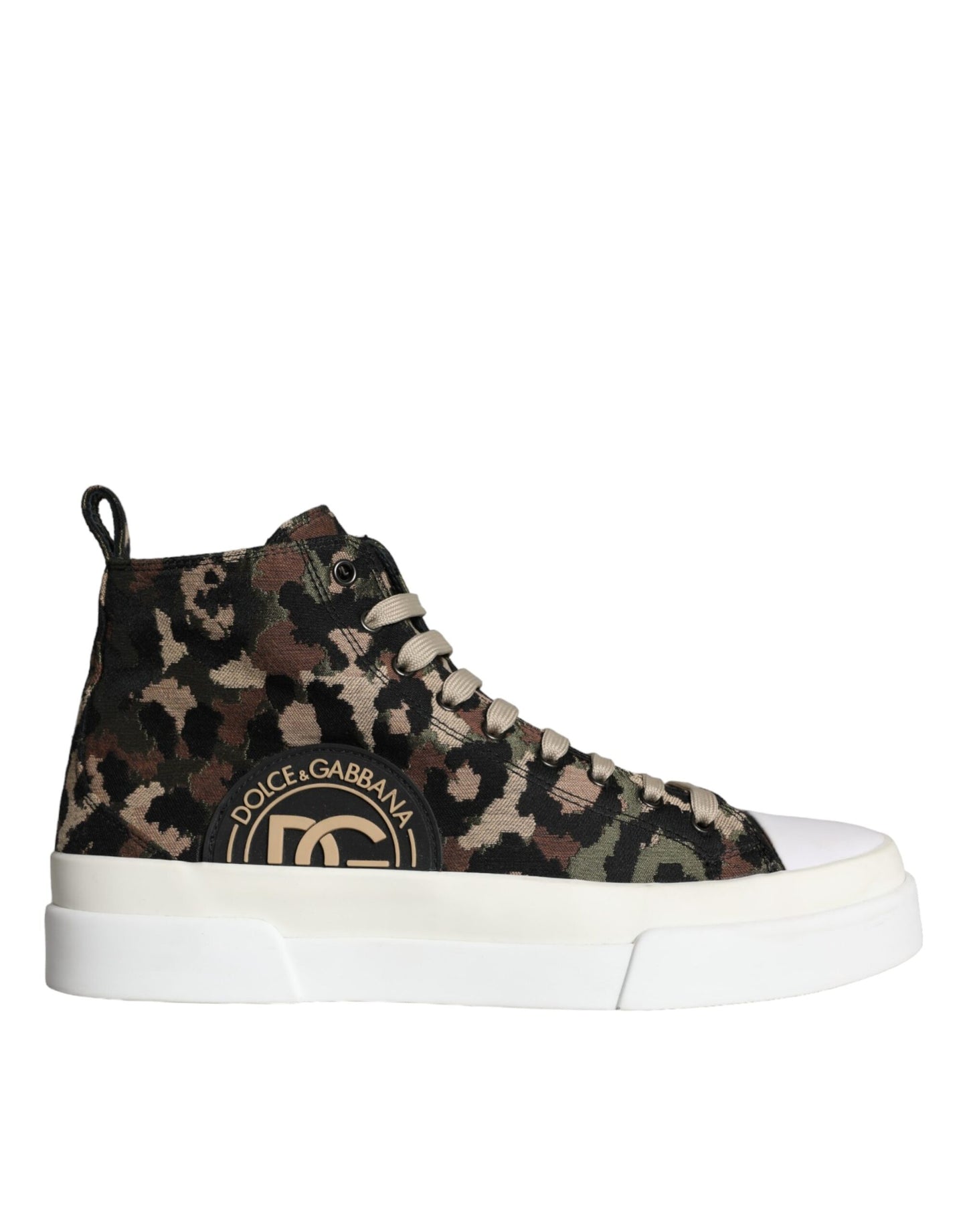 Dolce & Gabbana Multicolor Camouflage High Top Sneaker Shoes