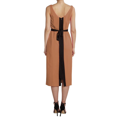 Brown Polyester Dress