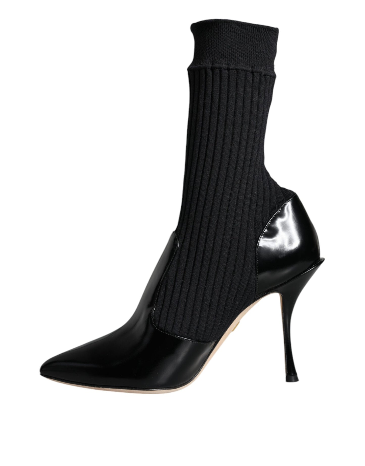 Black Stretch Stilettos Booties Socks Shoes