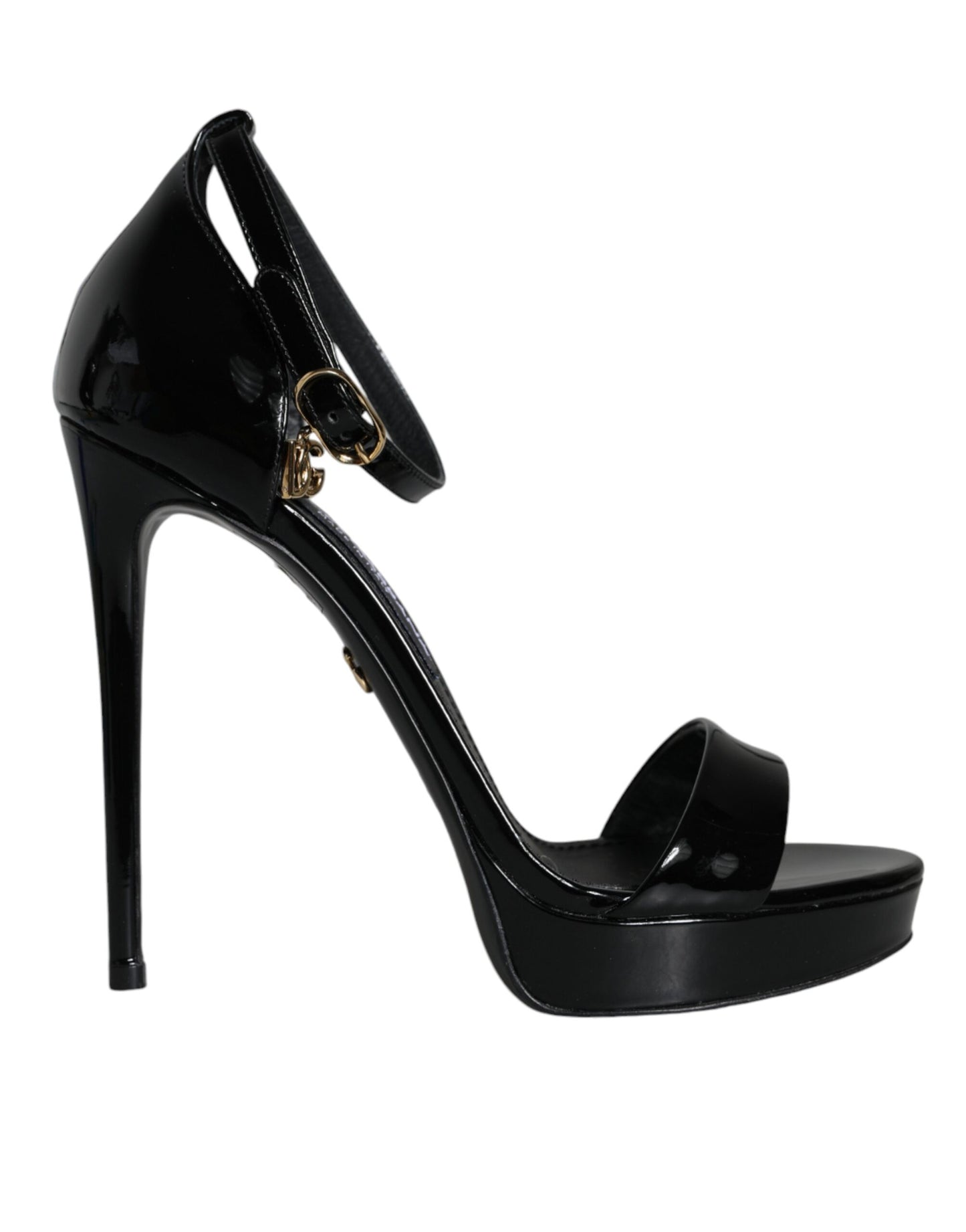 Black KEIRA Heels Ankle Strap Sandals Shoes