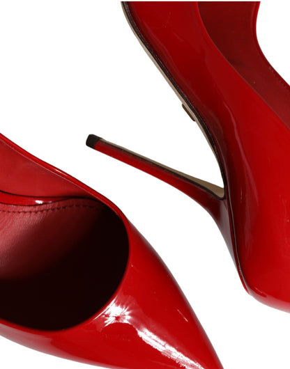 Red Patent Leather High Heels Pumps Shoes