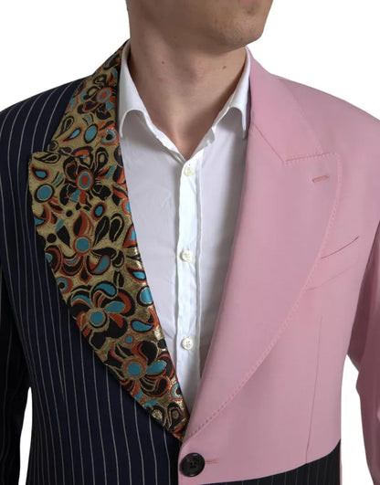 Dolce & Gabbana Multicolor Patchwork Single Breasted Blazer