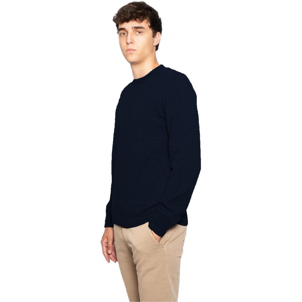 Alpha Studio Blue Wool Vergine Sweater