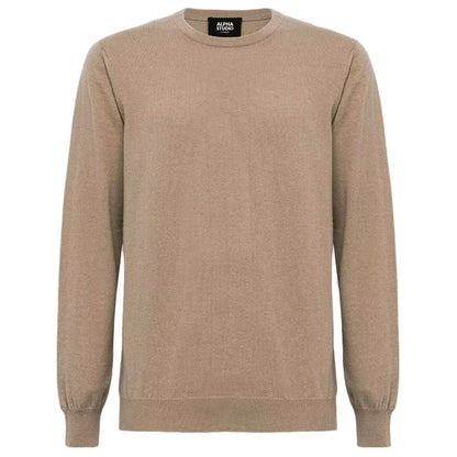 Alpha Studio Brown Wool Vergine Sweater