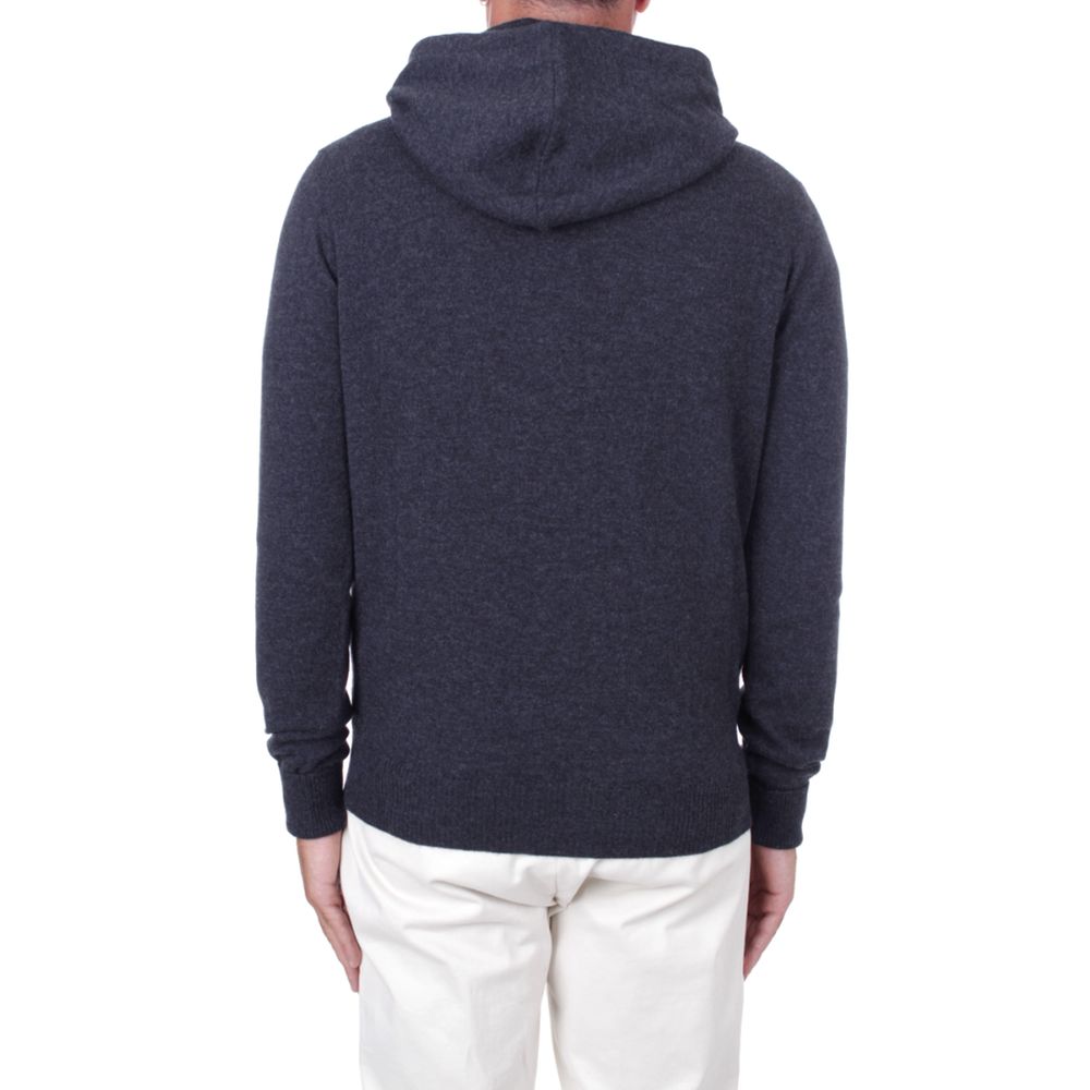 Alpha Studio Blue Wool Vergine Sweater