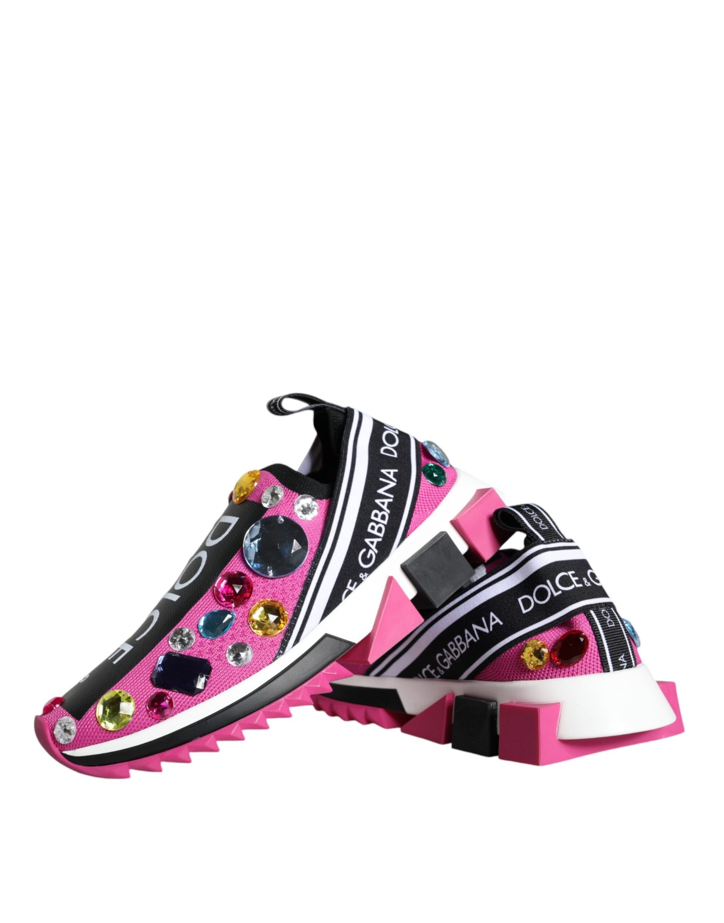 Pink Sorrento Crystals Low Top Sneakers Shoes