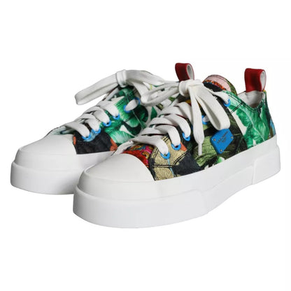 Multicolor Patchwork Low Top Sneakers Shoes