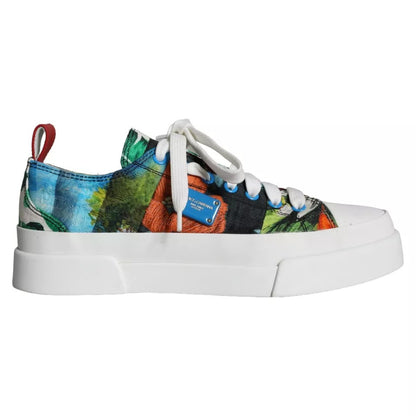 Dolce & Gabbana Multicolor Patchwork Low Top Sneakers Shoes