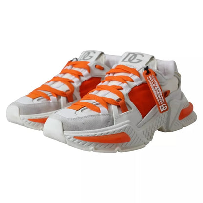 White Orange Airmaster Low Top Sneakers Shoes