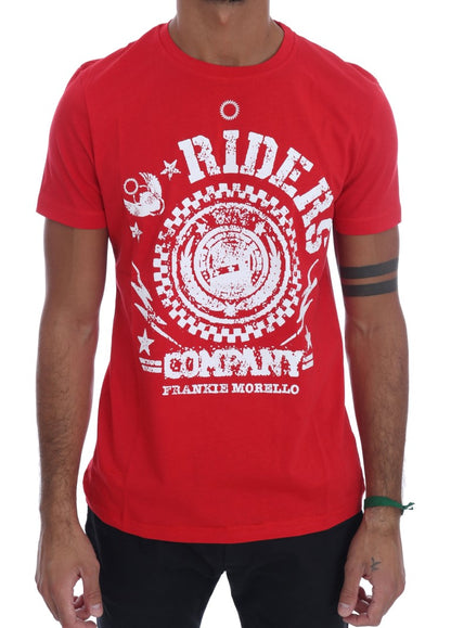 T-shirt girocollo RIDERS in cotone rosso