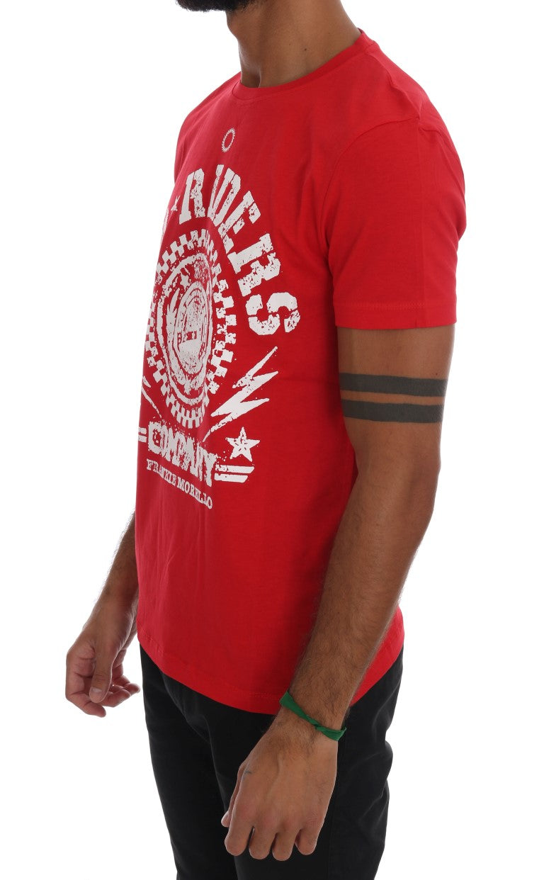 T-shirt girocollo RIDERS in cotone rosso