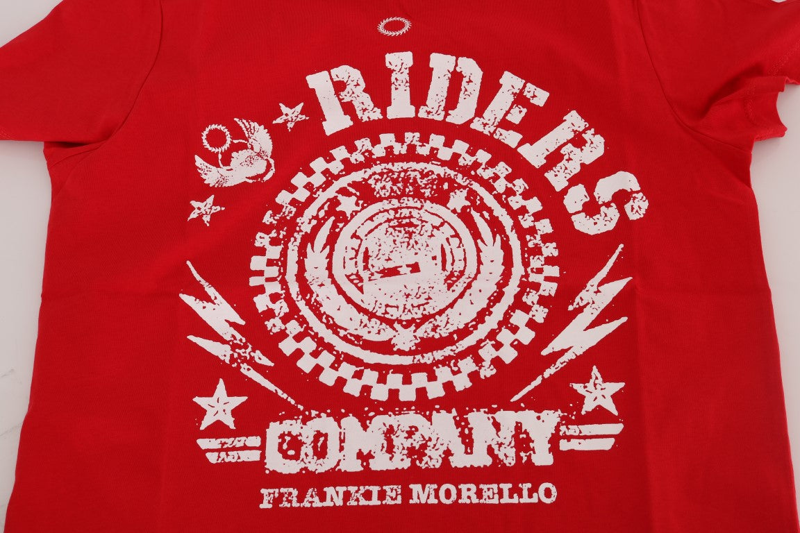 T-shirt girocollo RIDERS in cotone rosso