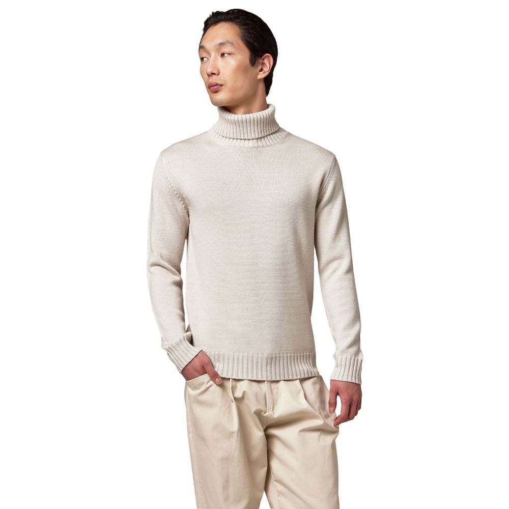 Alpha Studio White Cashmere Sweater