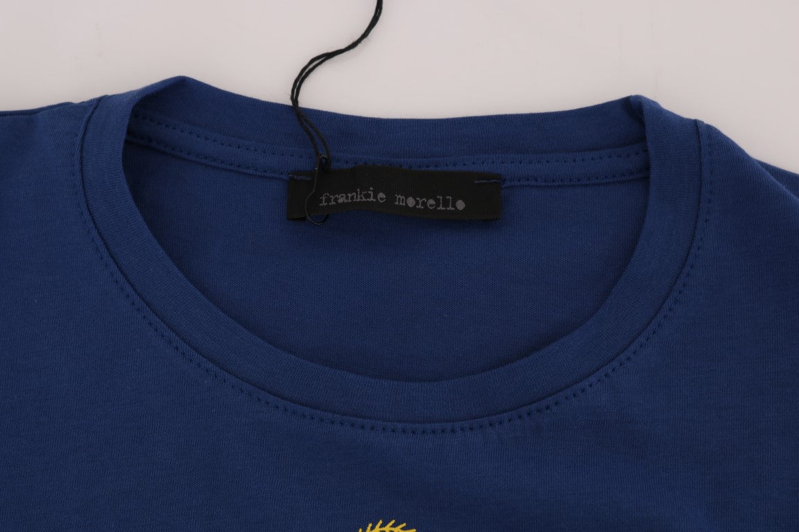 T-shirt girocollo RIDERS in cotone blu