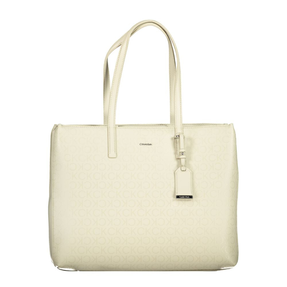 Calvin Klein Beige Polyester Handbag