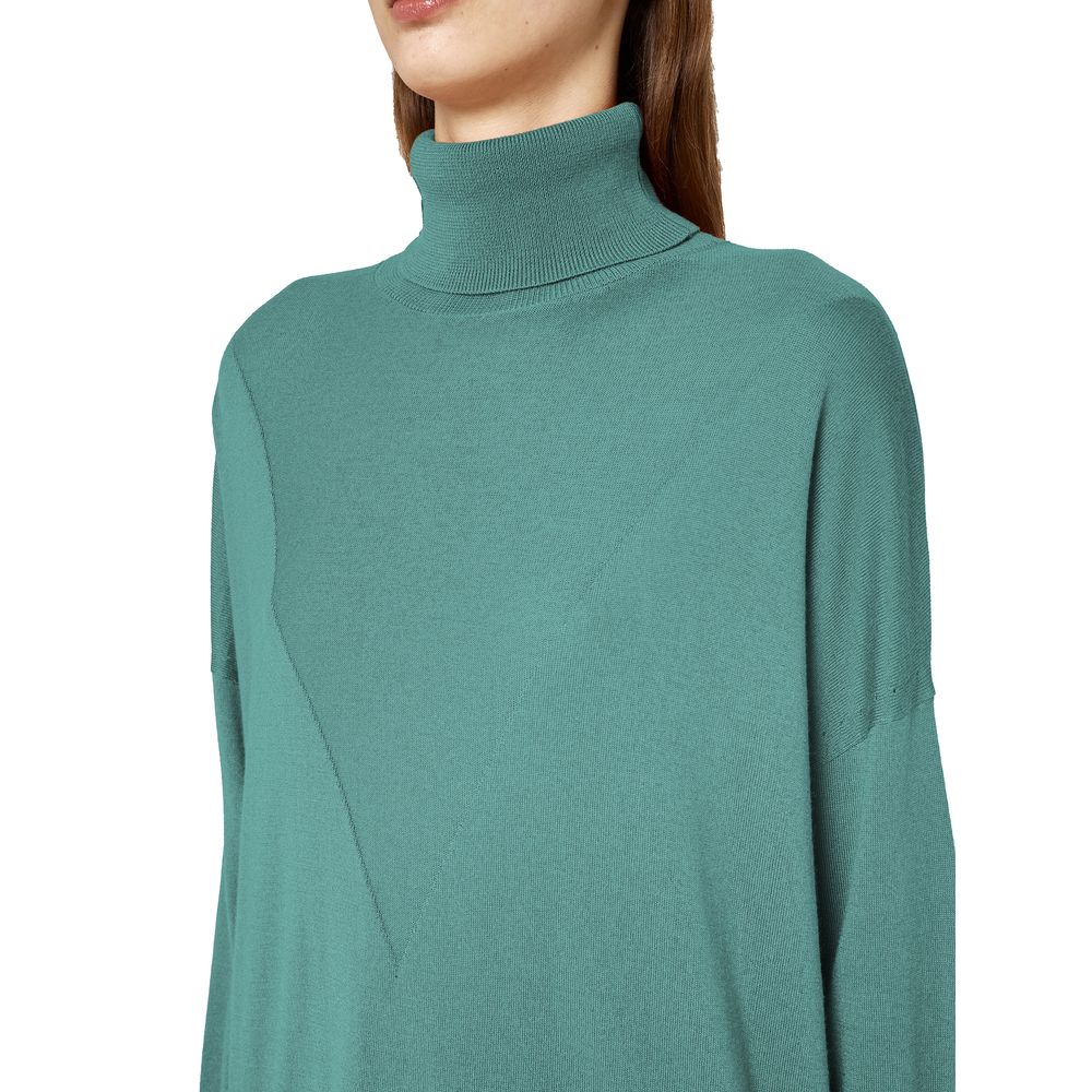 Alpha Studio Green Silk Sweater