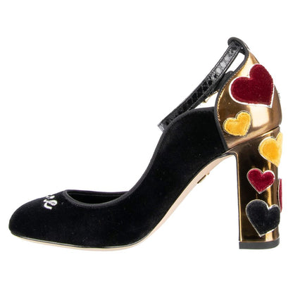 Dolce & Gabbana Black Cotton Pump