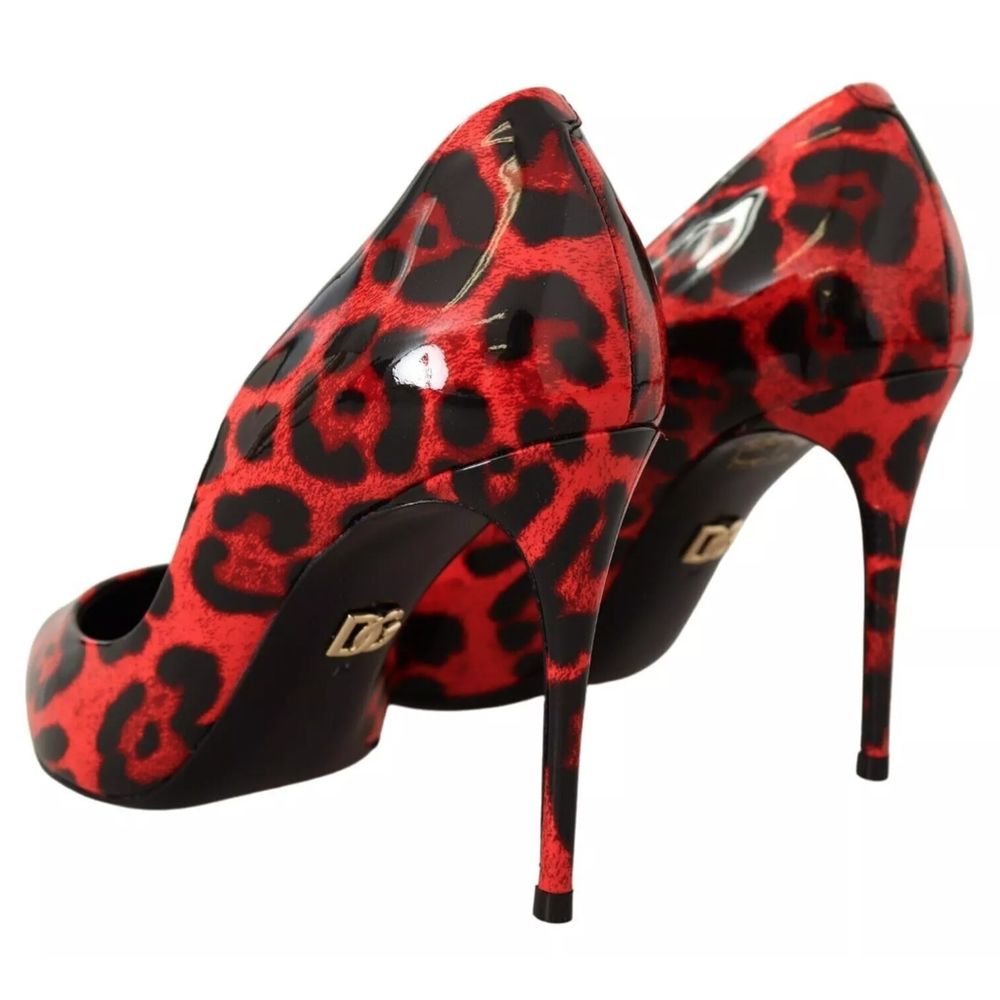 Dolce & Gabbana Red Leather Di Calfskin Pump