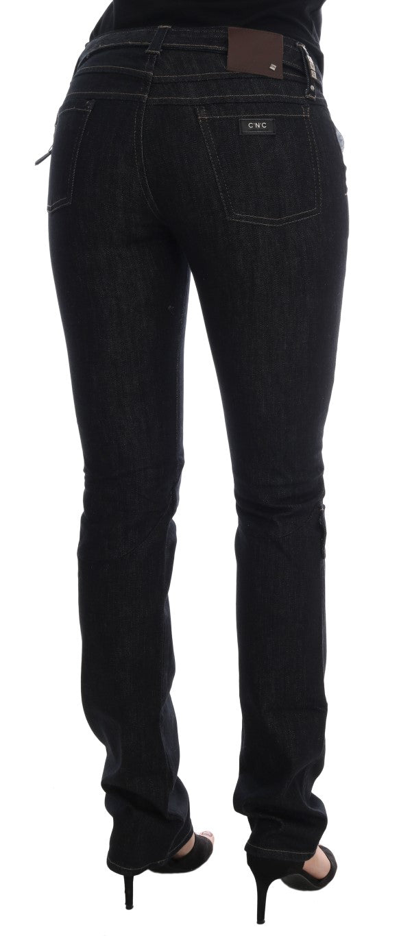 Jeans slim fit in cotone elasticizzato blu