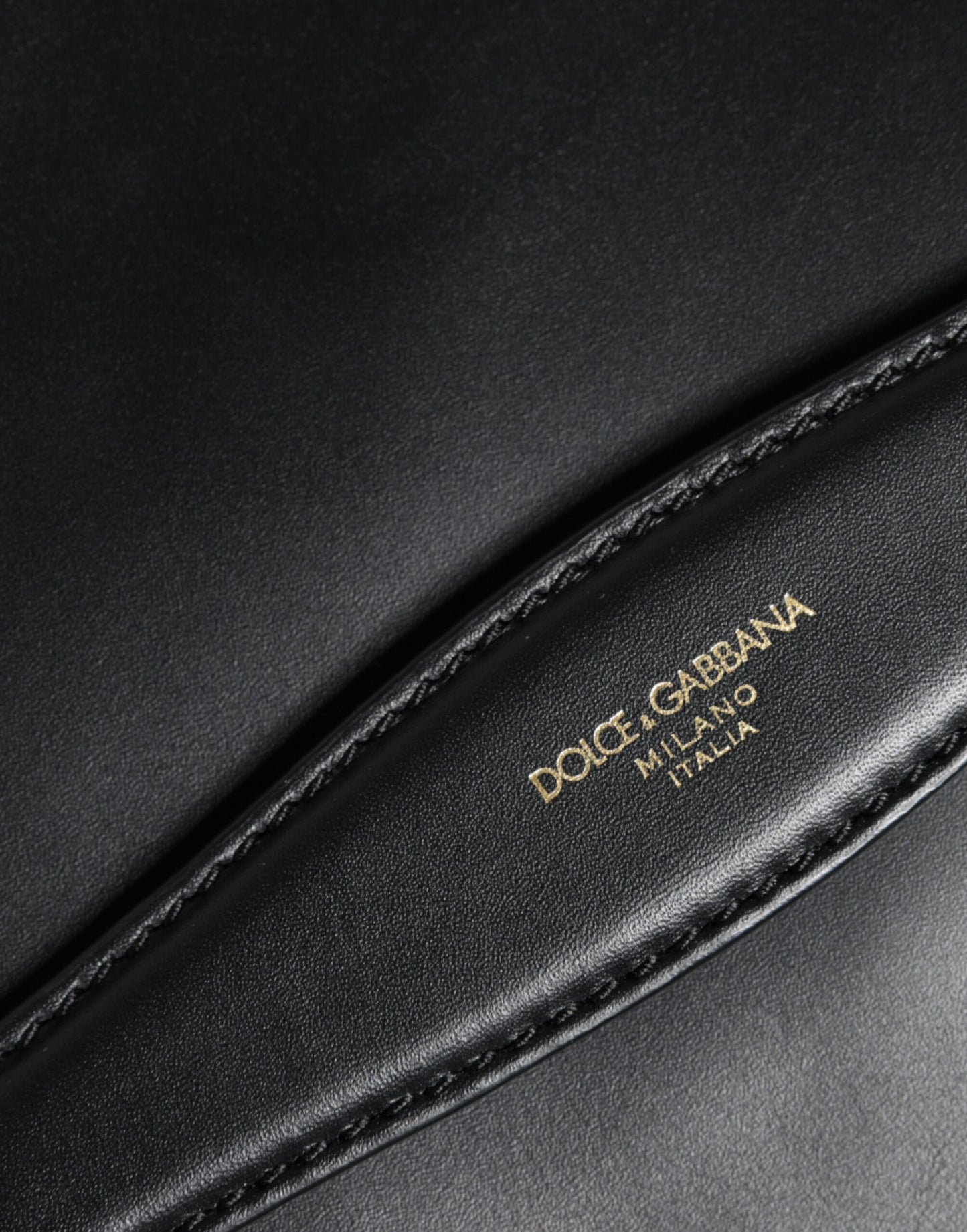 Dolce & Gabbana Black Calfskin Leather Mediterranean Pouch Bag