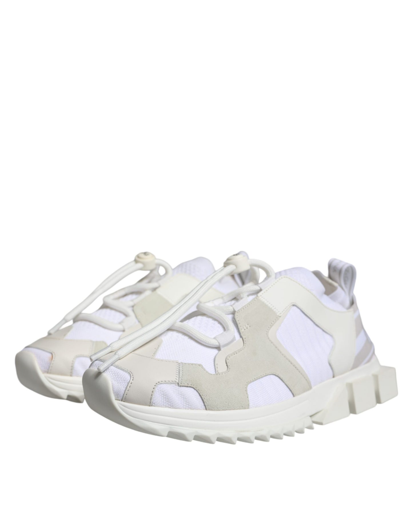 Dolce & Gabbana White Mesh Sorrento Trekking Sneakers Shoes