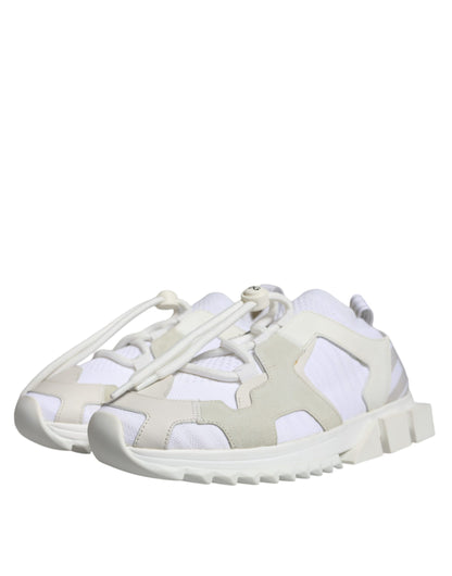 Dolce & Gabbana White Mesh Sorrento Trekking Sneakers Shoes