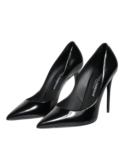 Dolce & Gabbana Black Patent Leather High Heels Pumps Shoes