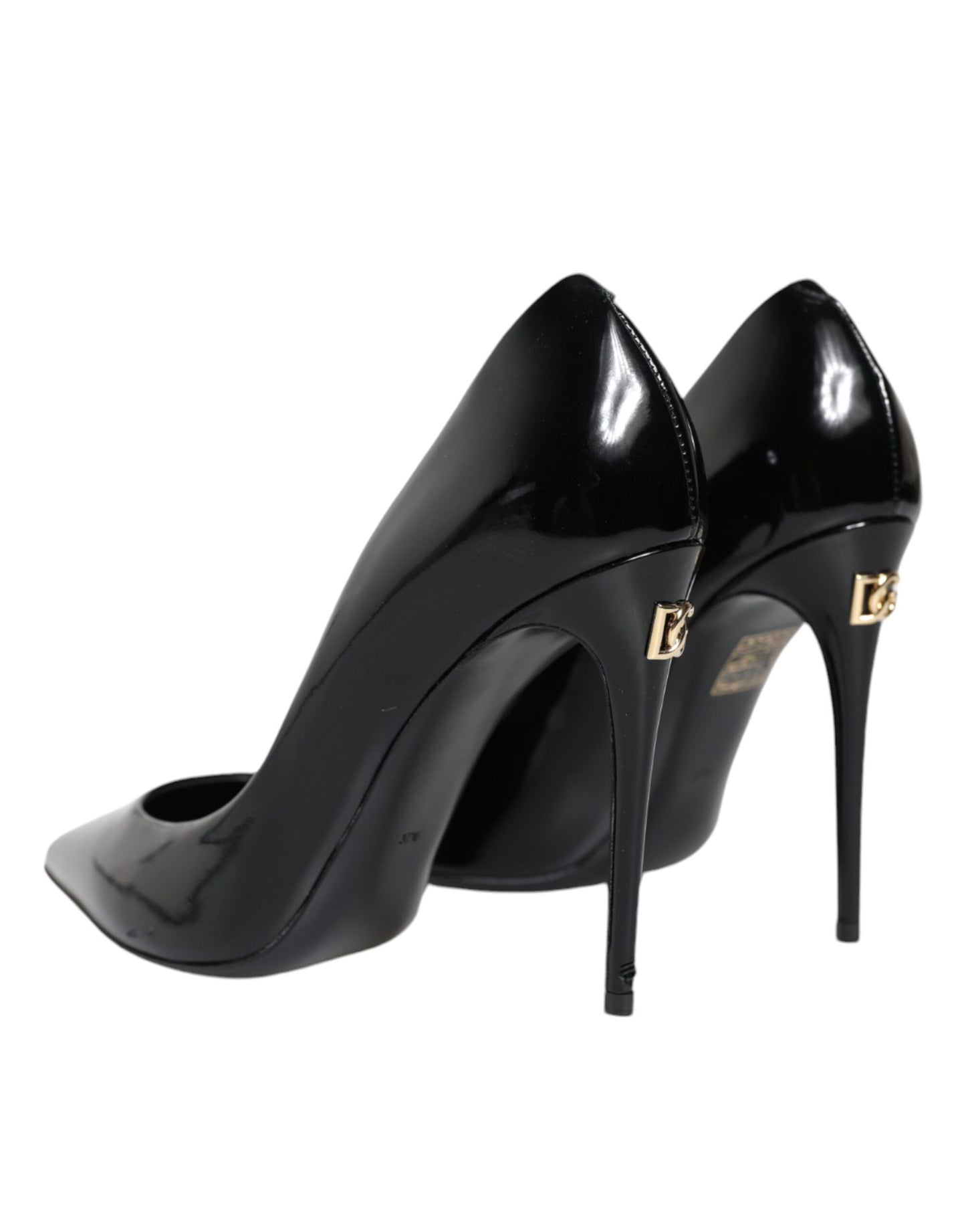 Dolce & Gabbana Black Patent Leather High Heels Pumps Shoes